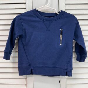 Little James size 12-18M blue organic Sweatshirt